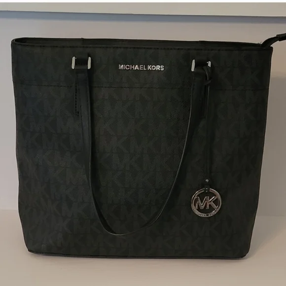MICHAEL KORS Leather Black Morgan Shoulder Bag Pocket Book Tote